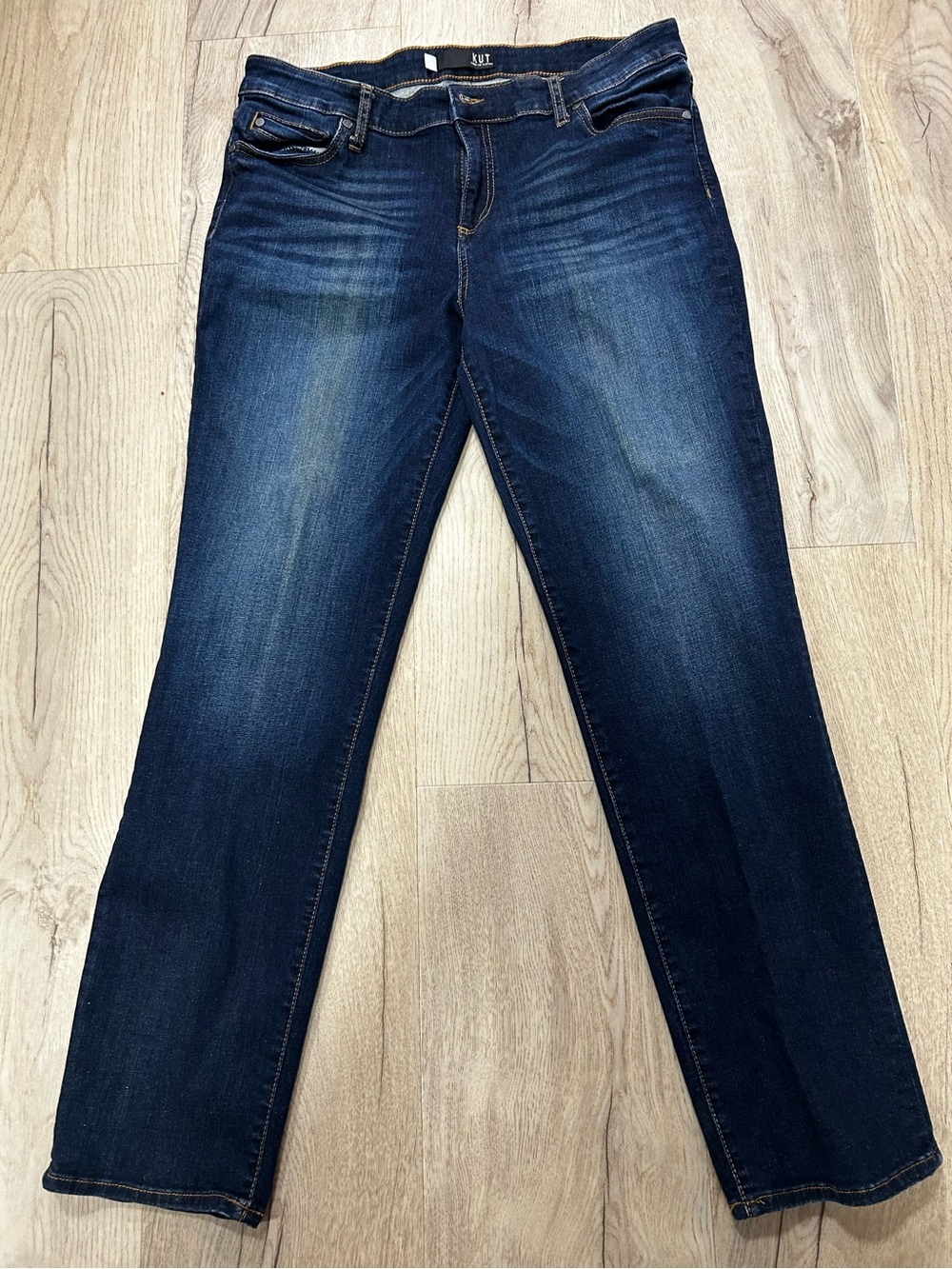 Kut from the Kloth Dark Indigo Jeans with Contrast Stitching